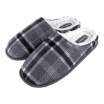 Dunlop - homme confortables eponge hiver chaudes pantoufles chaussons de maison - 43
