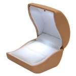 Ecrin bague couleur beige avec Éclairage led Ecrin bague couleur beige avec Éclairage led