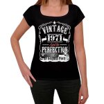 Femme tee - shirt - aged to perfection all original parts 1971 - 53 ans t - shirt graphique ide cadeau ...