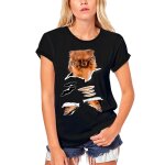 Femme tee - shirt bio chien pomchi - pomchi dog - t - shirt graphique co - responsable vintage cadeau ...