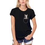 Femme tee - shirt bio un husky sibrien dans votre poche - siberian husky in your pocket - t - shirt ...