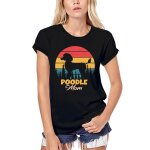 Femme tee - shirt bio maman caniche - poodle mom - t - shirt graphique co - responsable vintage cadeau ...