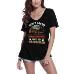 Femme tee - shirt col v - don't mess with mamasaurus you'll get juraskicked mom - t - shirt graphique ...