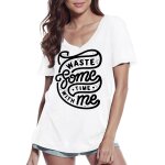 Femme tee - shirt col v perdre du temps avec moi - losing time with me - t - shirt graphique Éco - responsable ... Femme tee - shirt col v perdre du temps avec moi - losing time with me - t - shirt graphique Éco - responsable ...