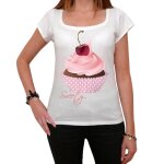 Femme tee - shirt cupcake rose cerise - cupcake pink cherry - t - shirt graphique co - responsable vintage ...