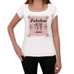 Femme tee - shirt femme fabuleuse depuis 1976 - fabulous woman since 1976 - 48 ans t - shirt graphique ...