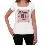 Femme tee - shirt femme fabuleuse depuis 1988 - fabulous woman since 1988 - 36 ans t - shirt graphique ...