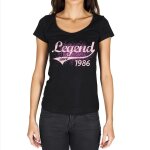 Femme tee - shirt une lgende depuis 1986 - legend since 1986 - 38 ans t - shirt graphique ide cadeau ...