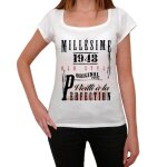 Femme tee - shirt vieillie  la perfection millsime 1948 76 ans t - shirt graphique ide cadeau 76e ...