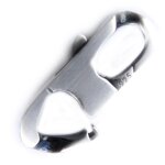 Fermoir argent brossé 12 mm Fermoir argent brossé 12 mm