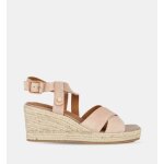 Geox - espadrilles panarea en cuir sud - rose - 39