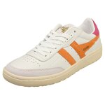 Tenez vos chaussures gola falcon femme - entra�neurs en cuir blanc et orange - 37