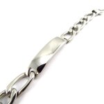 Gourmette acier  identit  21 cm 10 mm