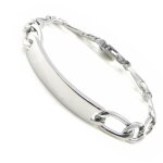 Gourmette acier  identit  21 cm 8 mm