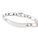Gourmette acier  identit  21 cm 8 mm