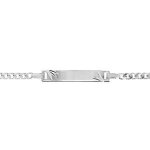 Gourmette argent bb 3mm diamante toile 16 / 14cm
