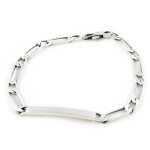 Gourmette argent  eve  figaro vieilli