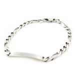 Gourmette argent  eve  figaro vieilli