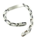 Gourmette argent  identit  vieilli 20 cm 7 mm