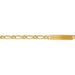 Gourmette enfant plaqu� or 3mm maille figaro 1 + 1