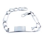 Gourmette homme argent adam argent rhodié 22 cm 9 mm Gourmette homme argent adam argent rhodié 22 cm 9 mm