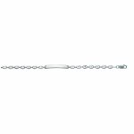 Gourmette mixte - argent 925 - chane grain de caf - largeur : 6 mm - longueur : 19 cm