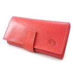 Grand porte - monnaie cuir 'frandi' rouge dakota