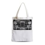 Grand sac shopping plage etudiant calandre de voiture vintage riley noire et chrome