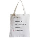 Grand sac shopping plage etudiant cases  cocher femme je suis adorable