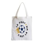 Grand sac shopping plage etudiant le foot c'est la vie sport football ballon equipe Grand sac shopping plage etudiant le foot c'est la vie sport football ballon equipe