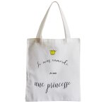 Grand sac shopping plage etudiant je vous emmerde je suis une princesse dessin petite couronne jaune