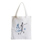 Grand sac shopping plage etudiant jean pierre papin marseille vintage footballeur foot star