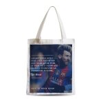 Grand sac shopping plage etudiant leo messi barcelone football star citation inspirante anglais
