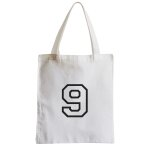 Grand sac shopping plage etudiant numro de maillot 9 noir et blanc