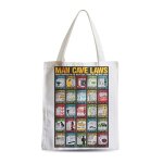 Grand sac shopping plage etudiant poster vintage / les lois de l'homme des cavernes Grand sac shopping plage etudiant poster vintage / les lois de l'homme des cavernes