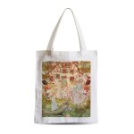 Grand sac shopping plage etudiant la reine des neiges les contes d'andersen illustration ancienne