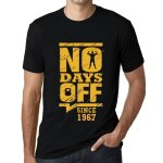 Homme tee - shirt aucun jour de cong� depuis 1967 - no days off since 1967 - 57 ans t - shirt graphique ...