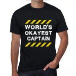 Homme tee - shirt le meilleur capitaine du monde - worlds okayest captain - t - shirt graphique �co - ...