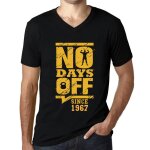 Homme tee - shirt col v aucun jour de cong� depuis 1967 - no days off since 1967 - 57 ans t - shirt graphique ...