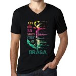 Homme tee - shirt col v un �t� sans fin � braga - endless summer in braga - t - shirt graphique �co - ...