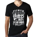 Homme tee - shirt col v - original parts (mostly) aged to perfection 1971 - 53 ans t - shirt graphique ...