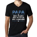 Homme tee - shirt col v papa der mann der mythos die legende t - shirt graphique �co - responsable vintage ...