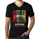 Homme tee - shirt col v surf d't  astoria - summer time surf in astoria - t - shirt graphique co ...
