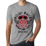 Homme tee - shirt course de motos sur route depuis 1972 - motorcycle road race since 1972 - 52 ans t ...