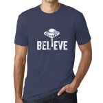 Homme tee - shirt croire ufo alien dr�le - believe ufo alien funny - t - shirt graphique �co - responsable ...