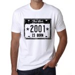 Homme tee - shirt l'�toile est n�e en 2001 - the star is born in 2001 - 23 ans t - shirt graphique id�e ...