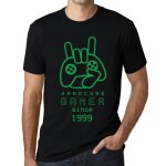 Homme tee - shirt joueur inv�t�r� au joystick depuis 1999 - hardcore joystick gamer since 1999 - 25 ans ...