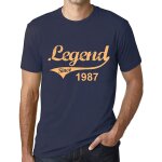 Homme tee - shirt une l�gende depuis 1987 - legend since 1987 - 37 ans t - shirt graphique id�e cadeau ...