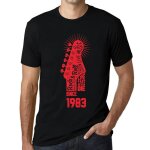 Homme tee - shirt - live fast, never die guitar and rock & roll since 1983 - 41 ans t - shirt graphique ...