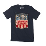 Homme tee - shirt maman papa rve amricain drapeau amricain - mommy daddy american dream american flag ...